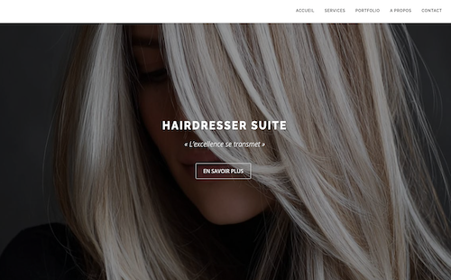 Hairdresser Suite — Site vitrine formations coiffure, TAMKIN Agency